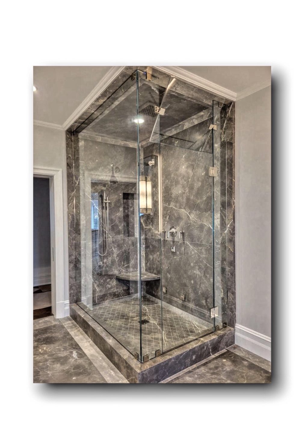 Series 90 Corner Stall Frameless Shower Enclosure Mr. Shower Door