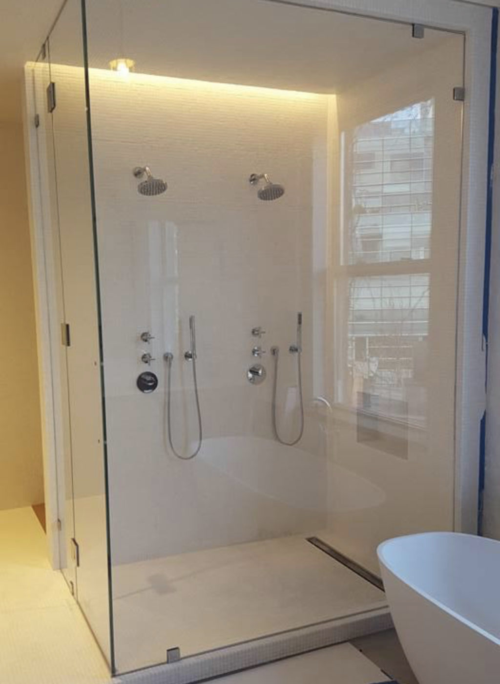 Series 90 Corner Stall Frameless Shower Enclosure Mr. Shower Door
